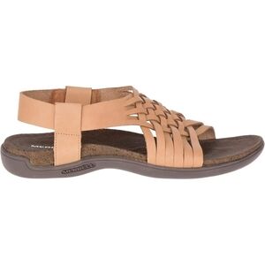 Merrell District Mahana Woven Leather Backstrap Sandal Natural Tan Size 9